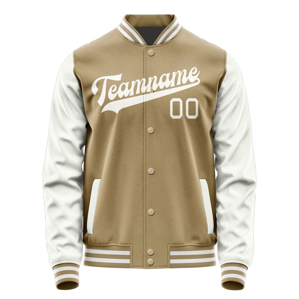 Custom Light Khaki White Jacket JA2525182518B31818