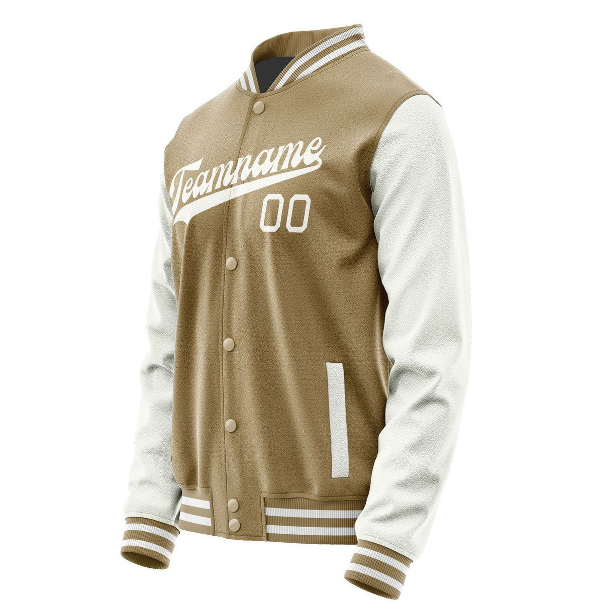 Custom Light Khaki White Jacket JA2525182518B31818