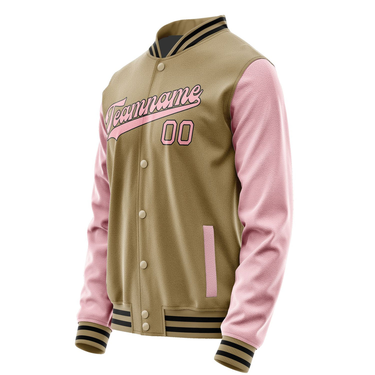 Custom Light Khaki Light Pink Jacket JA2525212517B31721