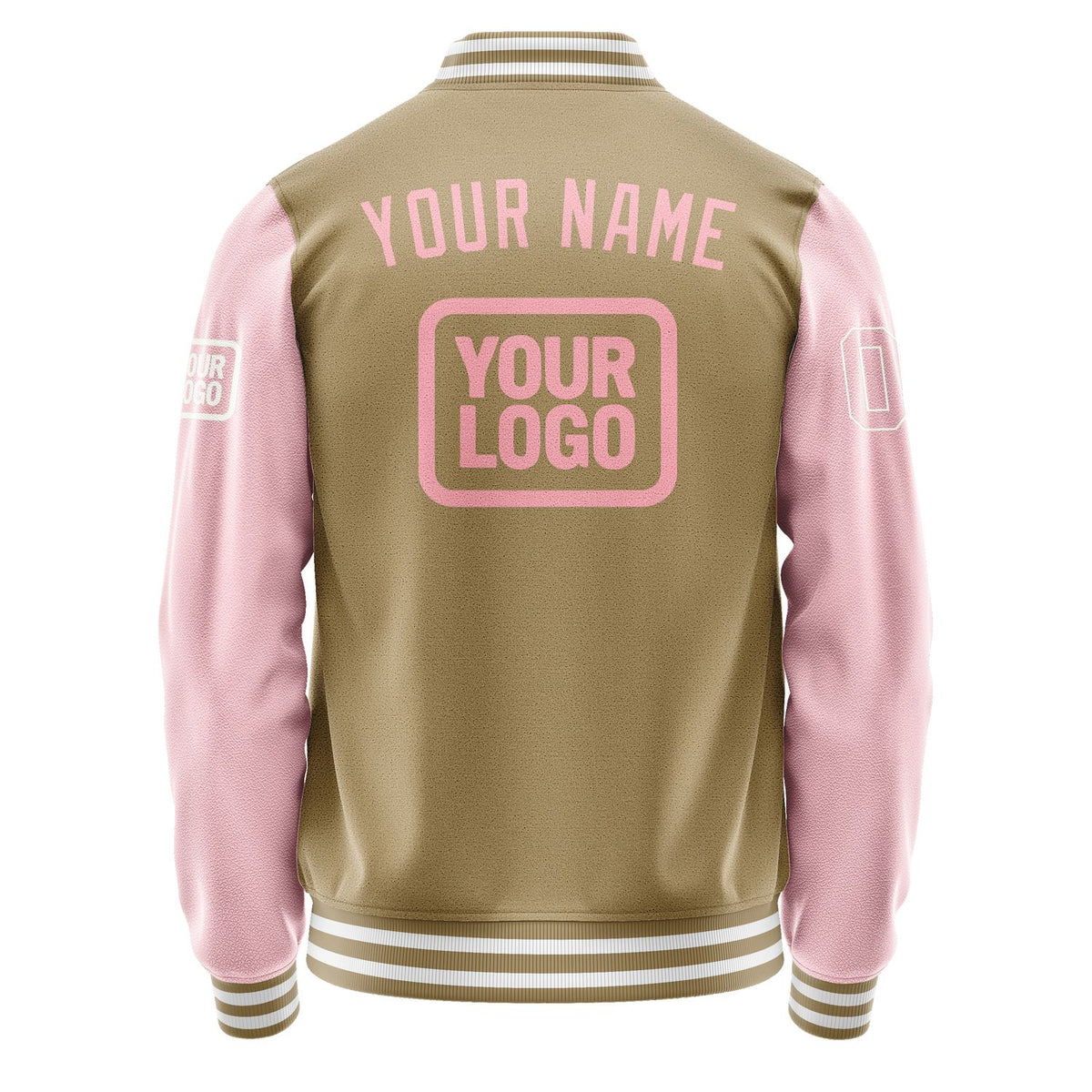 Custom Light Khaki Light Pink Jacket JA252521251818212118