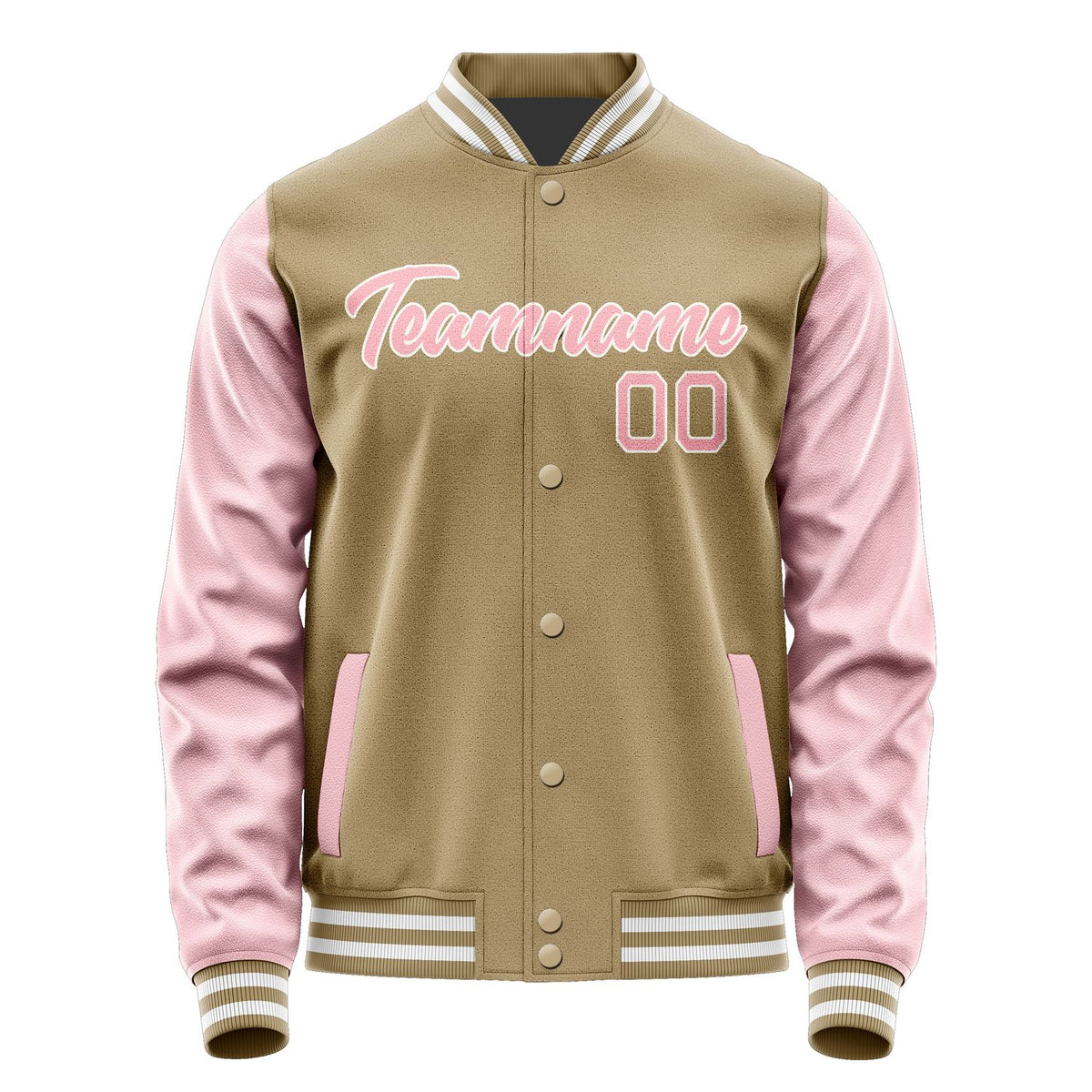 Custom Light Khaki Light Pink Jacket JA2525212518B21821