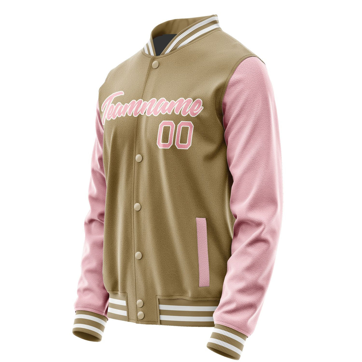 Custom Light Khaki Light Pink Jacket JA2525212518B21821