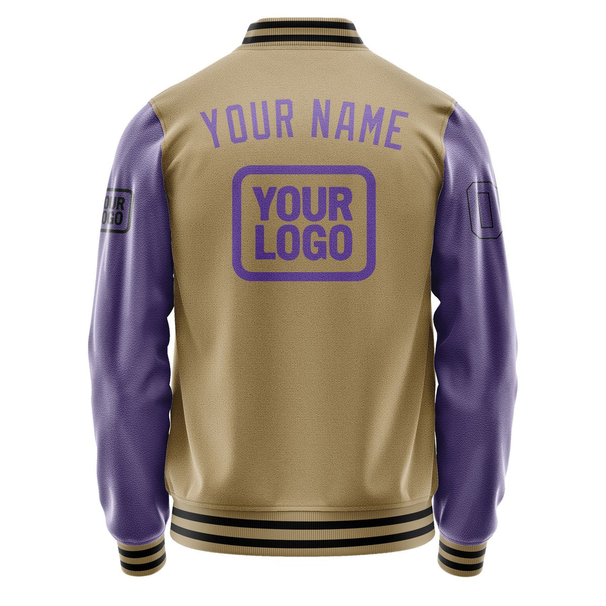 Custom Light Khaki Light Purple Jacket JA252523251717232317