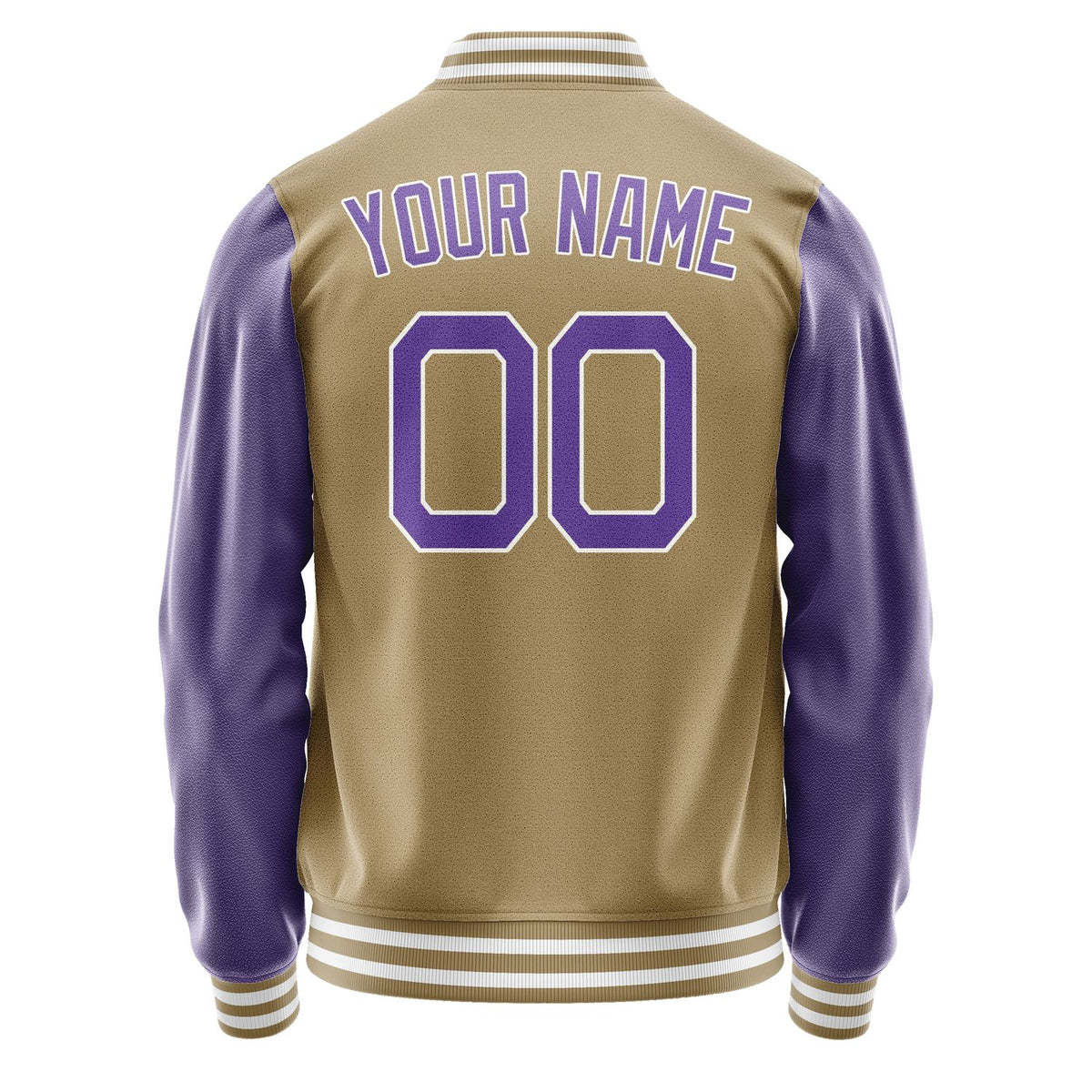 Custom Light Khaki Light Purple Jacket JA2525232518B21823