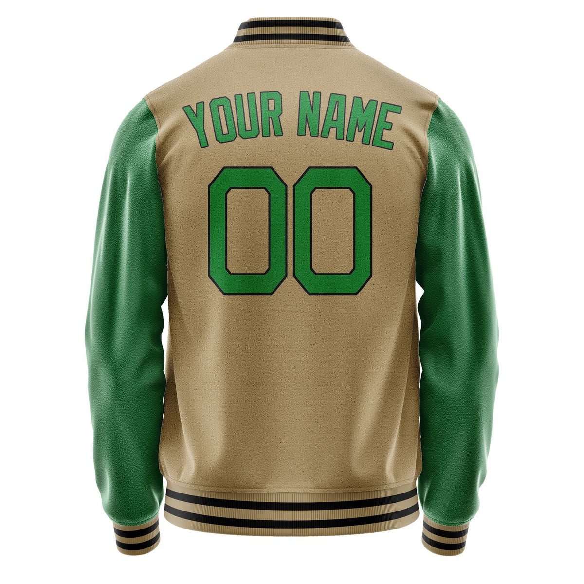 Custom Light Khaki Emerald Green Jacket JA2525242517B21724