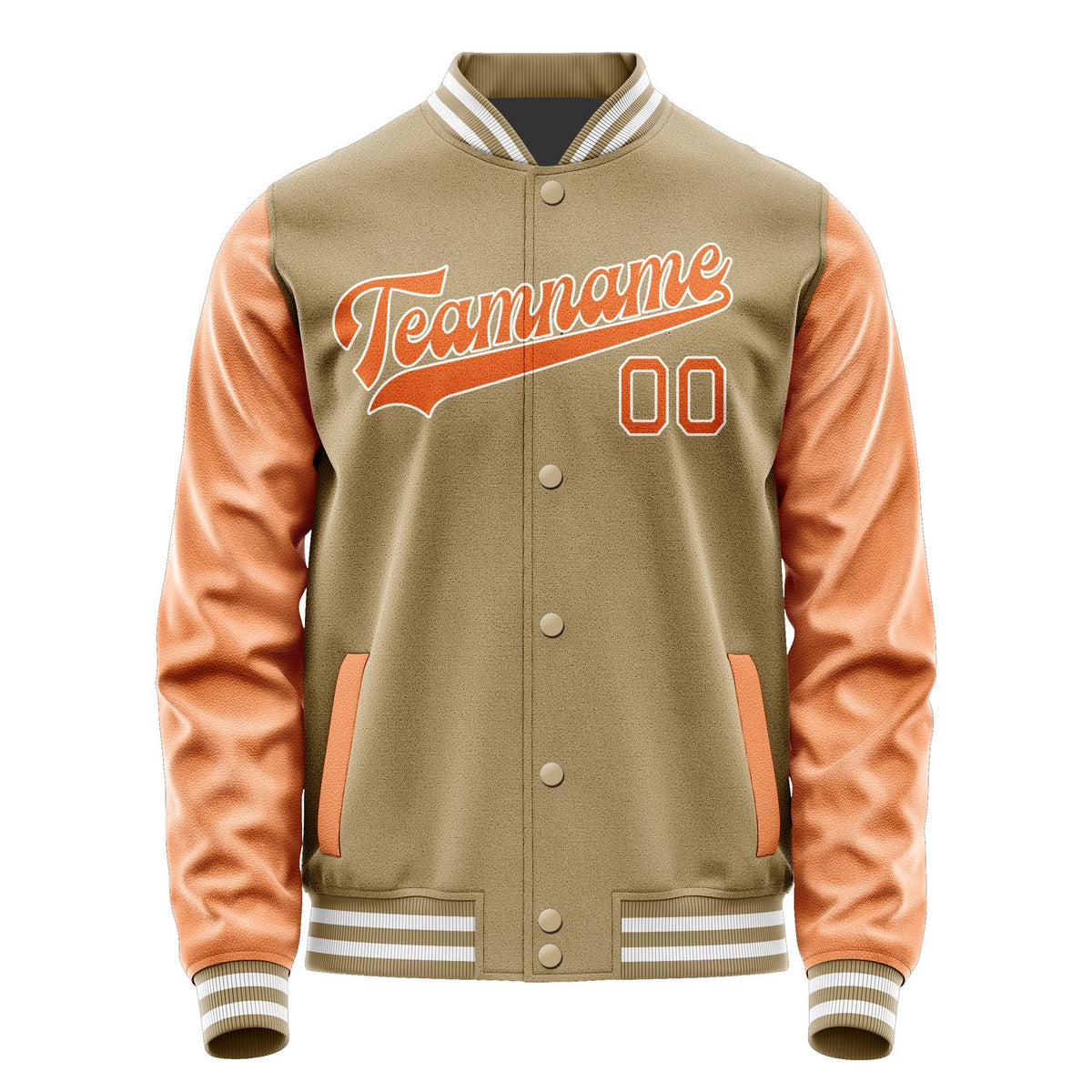 Custom Light Khaki Orange Jacket JA2525282518B31828