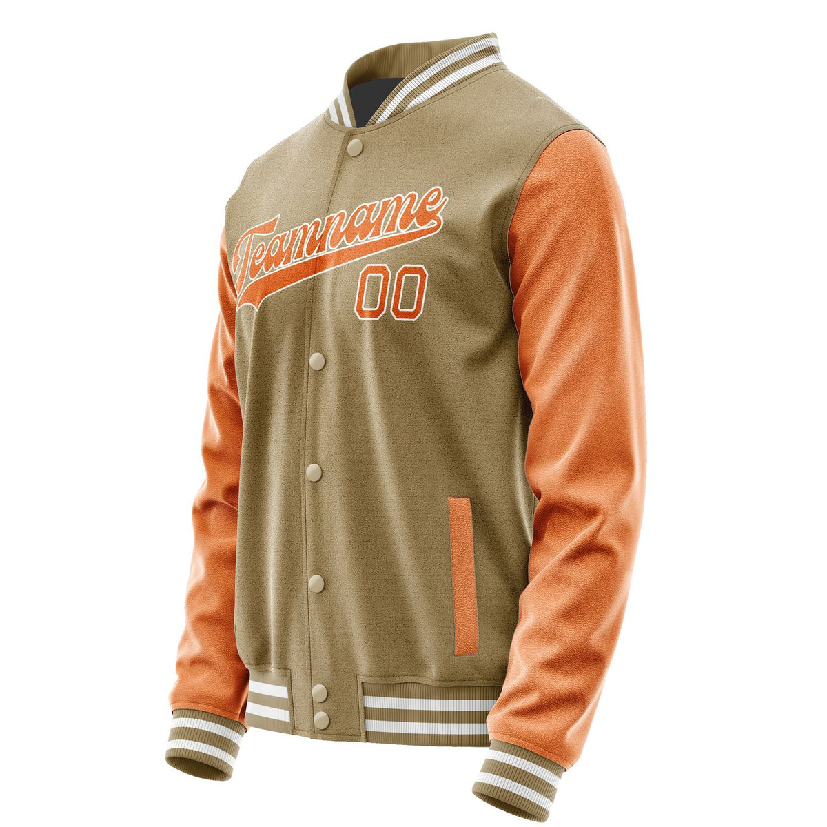 Custom Light Khaki Orange Jacket JA2525282518B31828