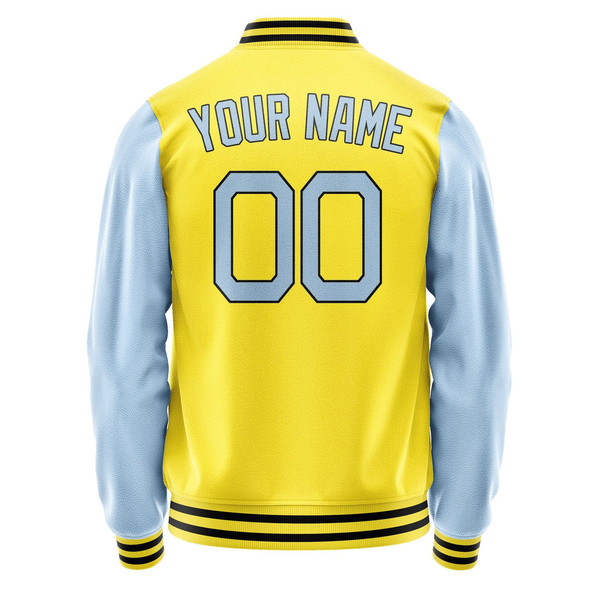 Custom Light Yellow Light Blue Jacket JA2626082617B21708