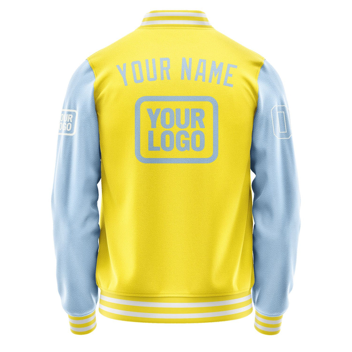 Custom Light Yellow Light Blue Jacket JA262608261818080818