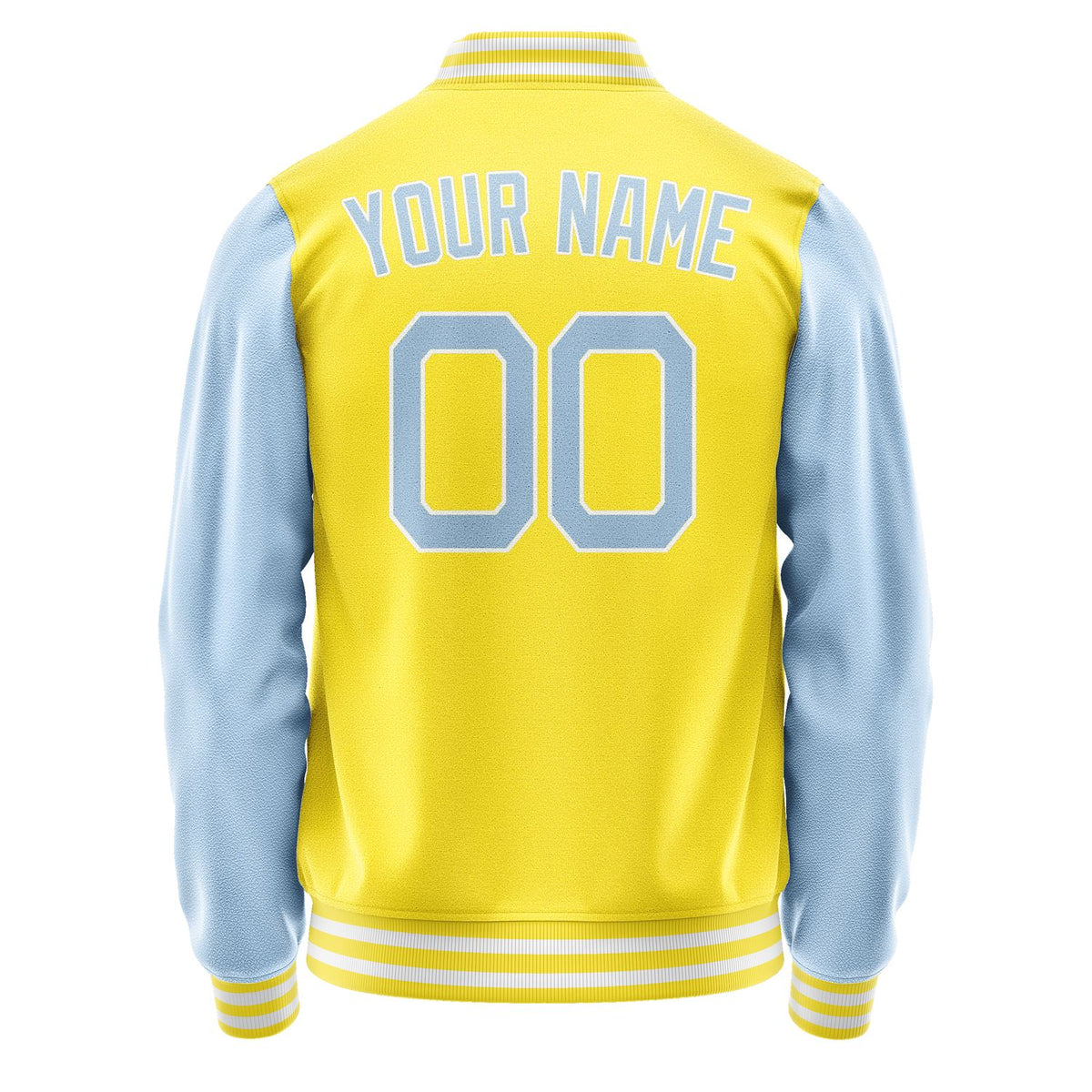 Custom Light Yellow Light Blue Jacket JA2626082618B21808