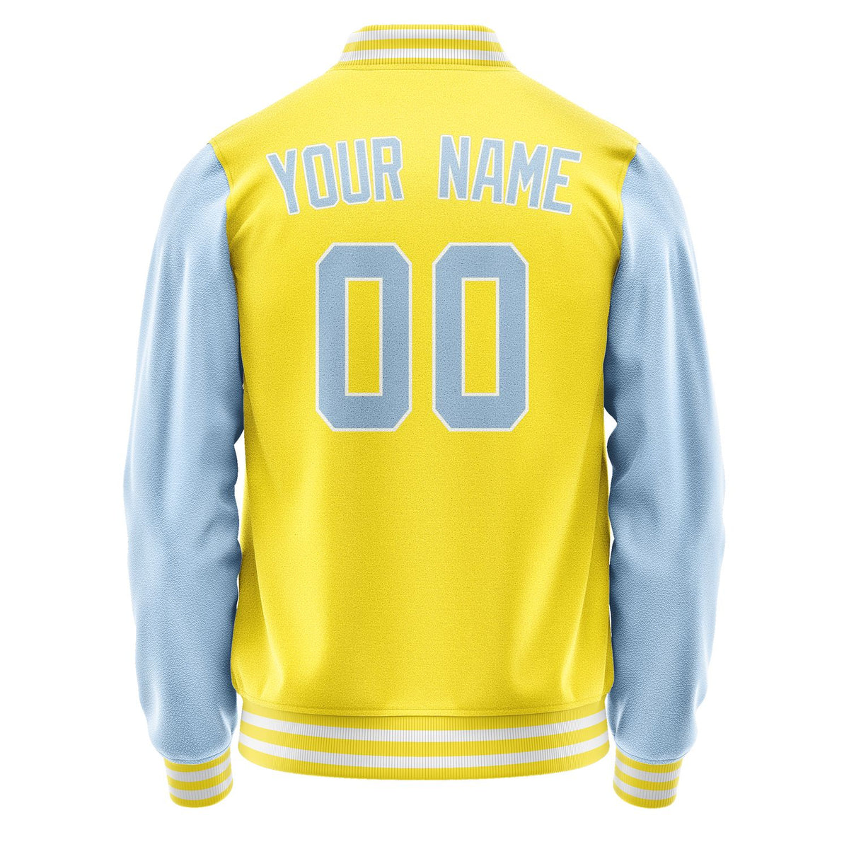 Custom Light Yellow Light Blue Jacket JA2626082618B31808