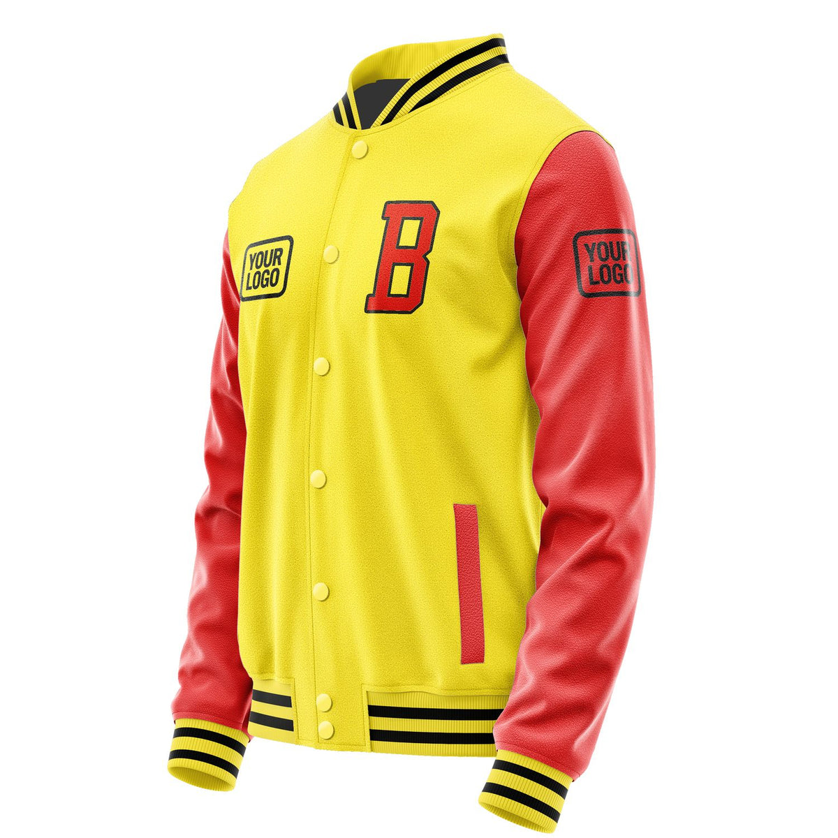 Custom Light Yellow Orange Red Jacket JA262612261717121217