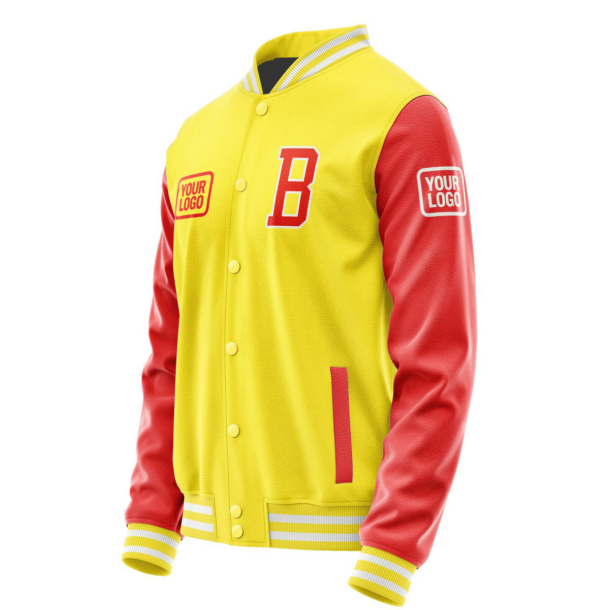 Custom Light Yellow Orange Red Jacket JA262612261818121218