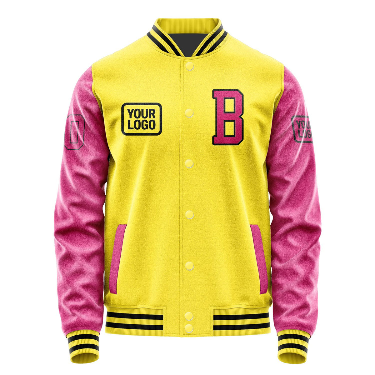 Custom Light Yellow Pink Jacket JA262613261717131317