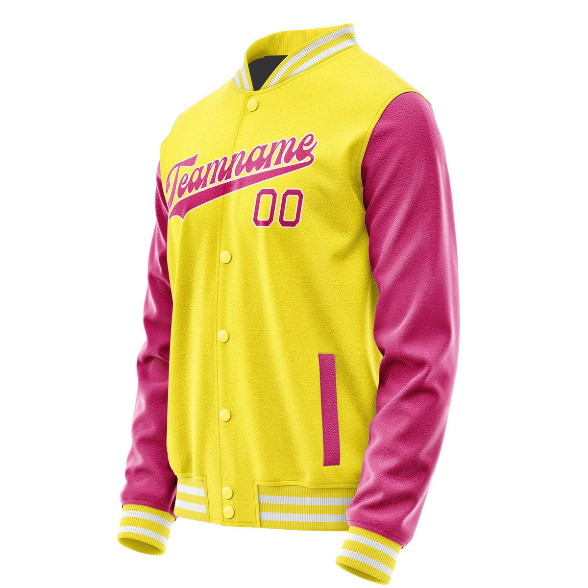 Custom Light Yellow Pink Jacket JA2626132618B31813