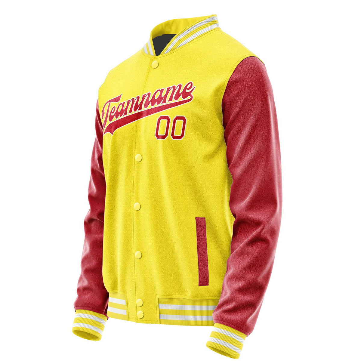 Custom Light Yellow Red Jacket JA2626142618B31814