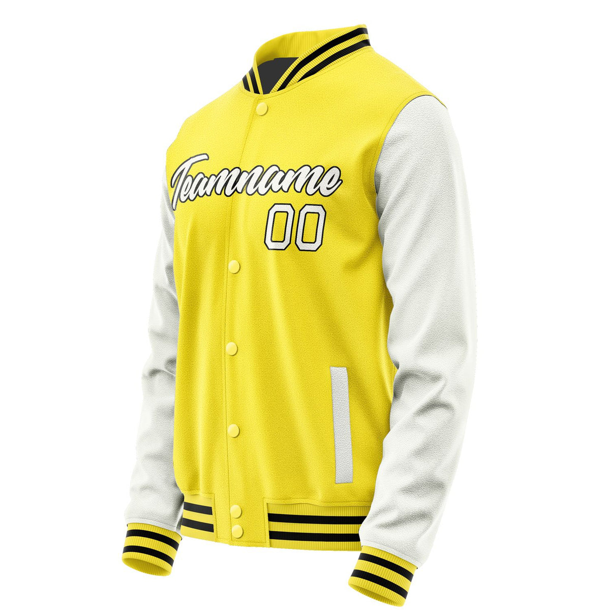 Custom Light Yellow White Jacket JA2626182617B21718