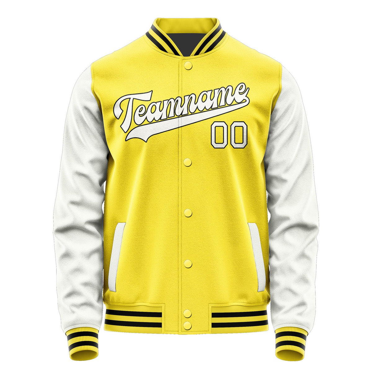 Custom Light Yellow White Jacket JA2626182617B31718