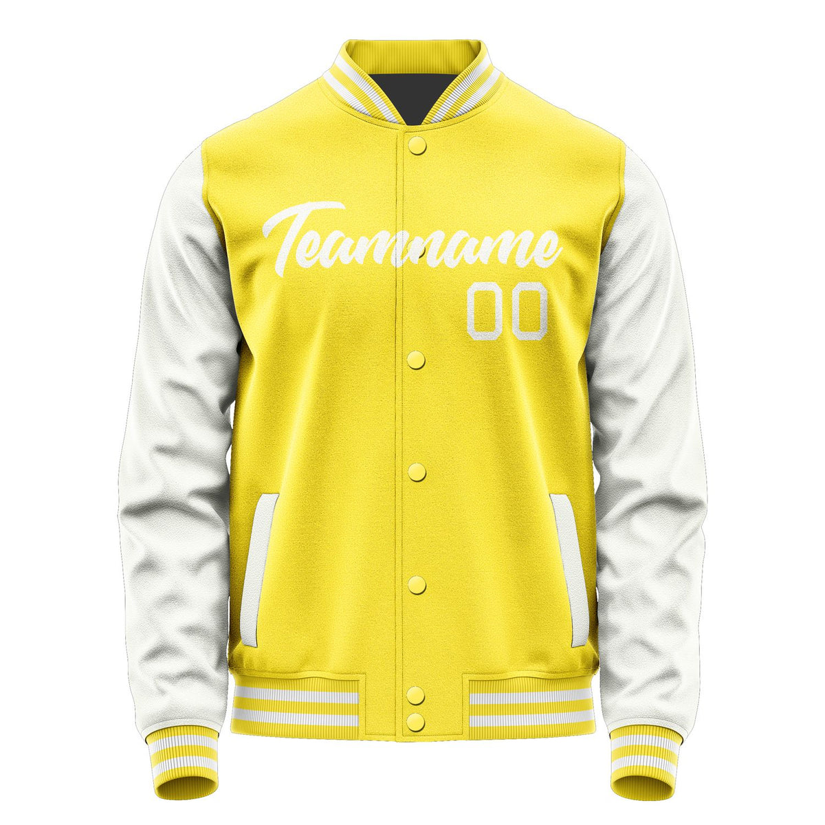 Custom Light Yellow White Jacket JA2626182618B21818