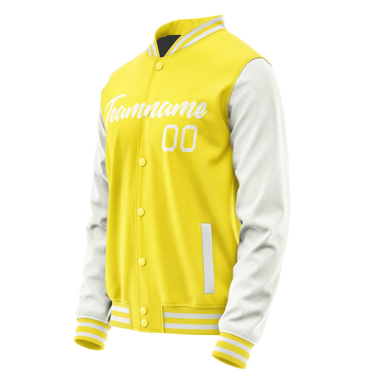 Custom Light Yellow White Jacket JA2626182618B21818