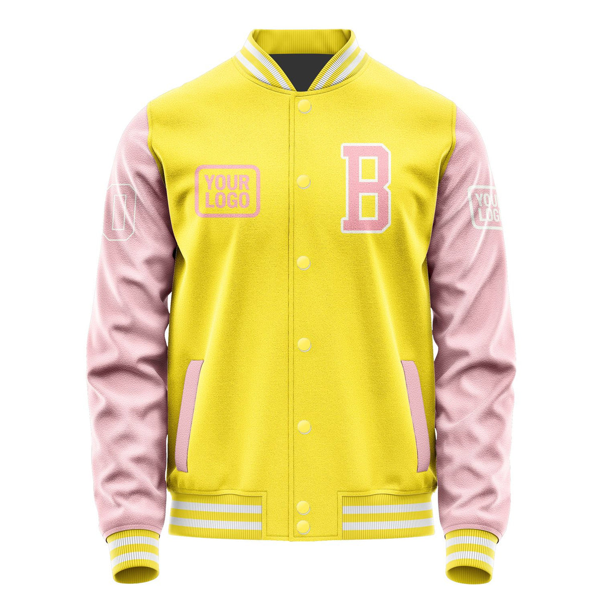 Custom Light Yellow Light Pink Jacket JA262621261818212118