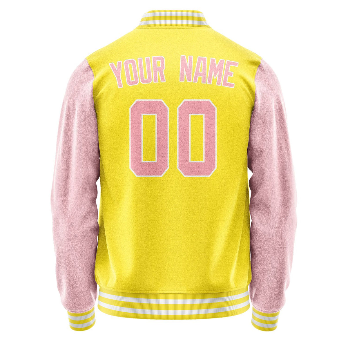 Custom Light Yellow Light Pink Jacket JA2626212618B31821