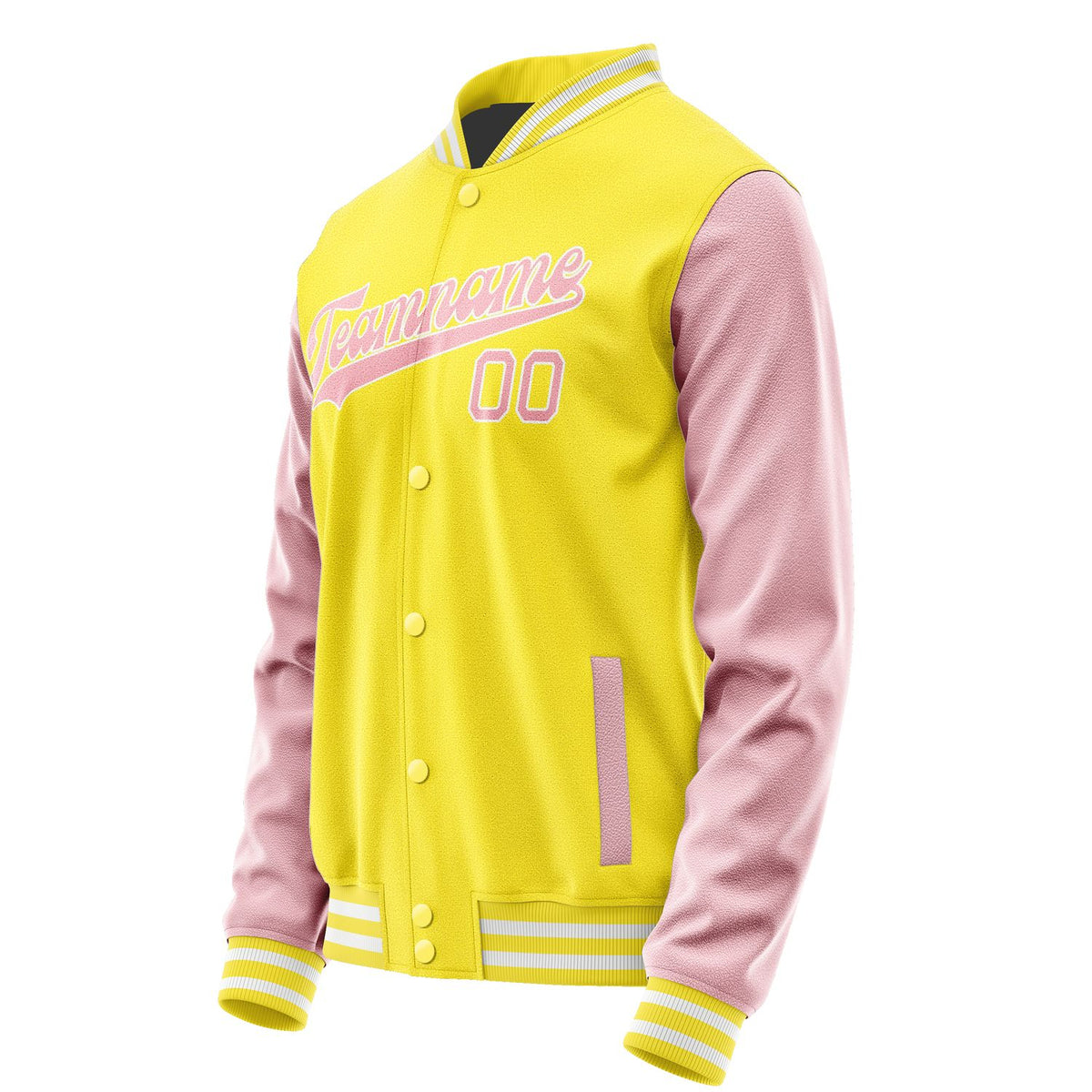 Custom Light Yellow Light Pink Jacket JA2626212618B31821