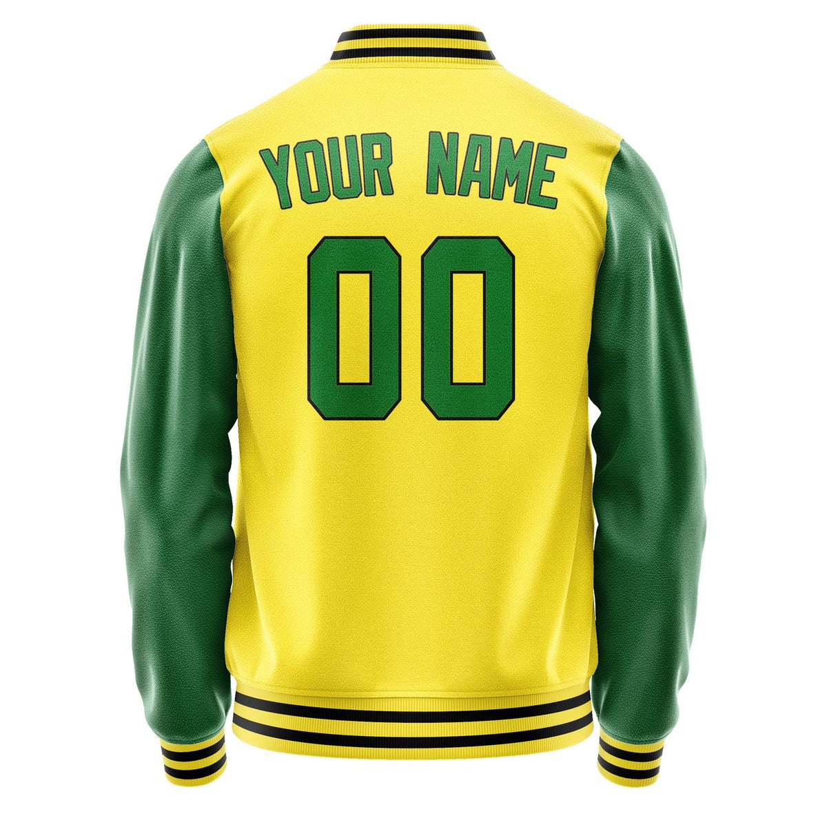 Custom Light Yellow Emerald Green Jacket JA2626242617B31724