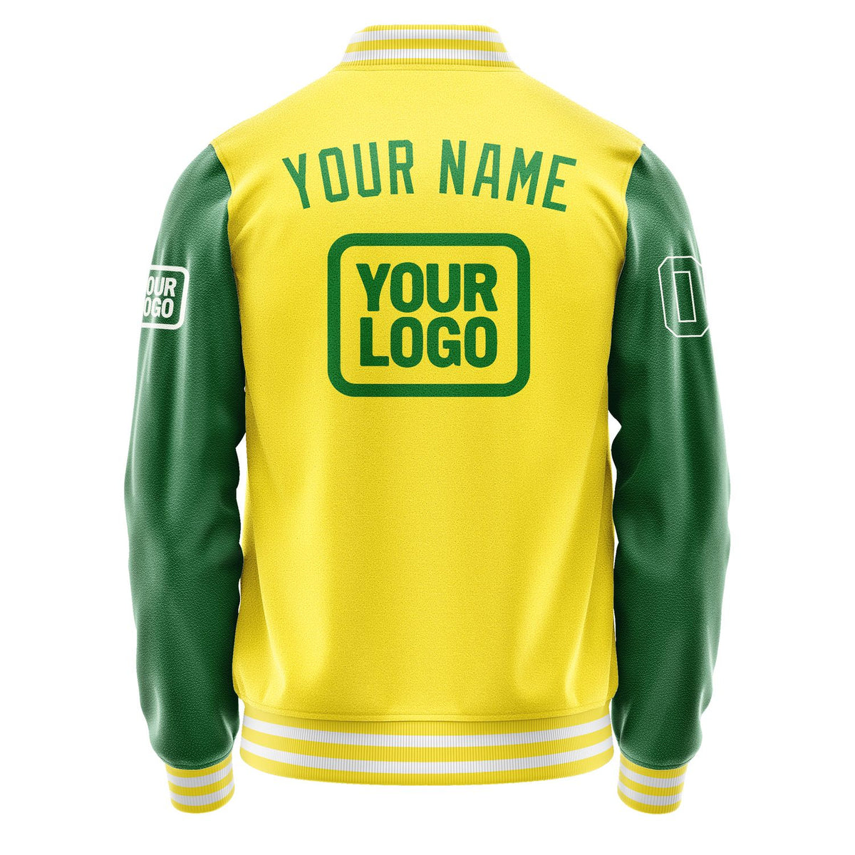 Custom Light Yellow Emerald Green Jacket JA262624261818242418