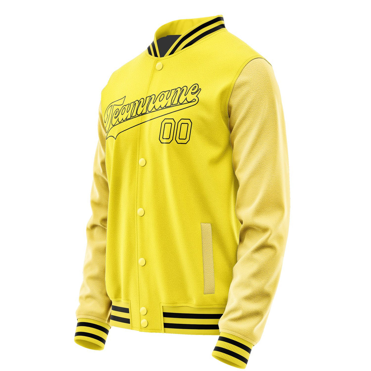 Custom Light Yellow Light Yellow Jacket JA2626262617B31726