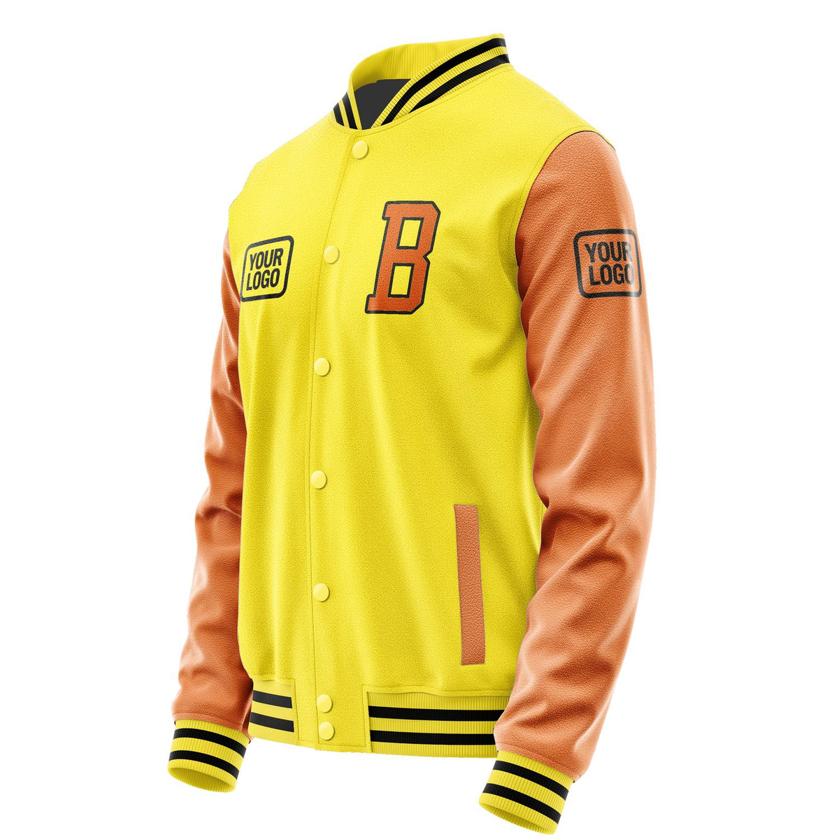 Custom Light Yellow Orange Jacket JA262628261717282817