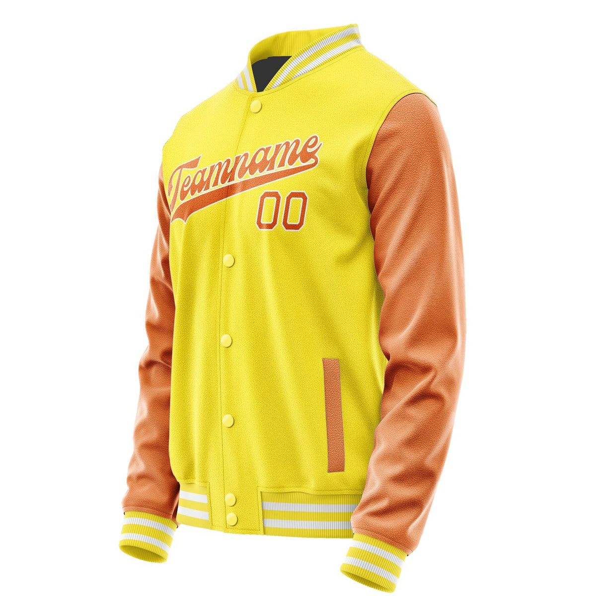 Custom Light Yellow Orange Jacket JA2626282618B31828