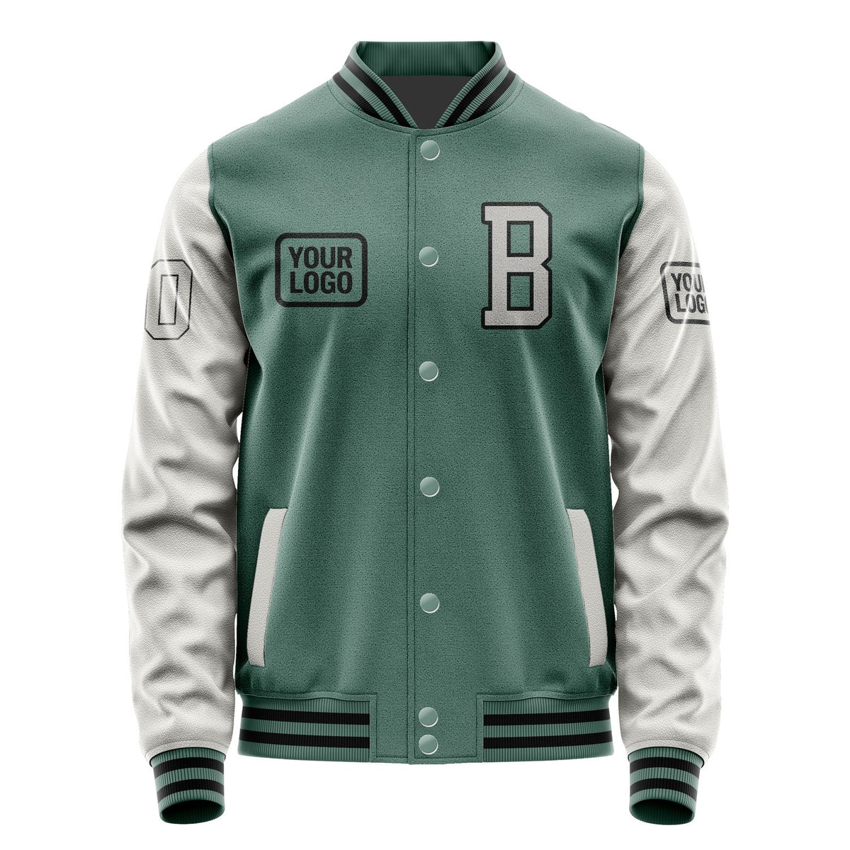 Custom Blue Green Gray Jacket JA272704271717040417