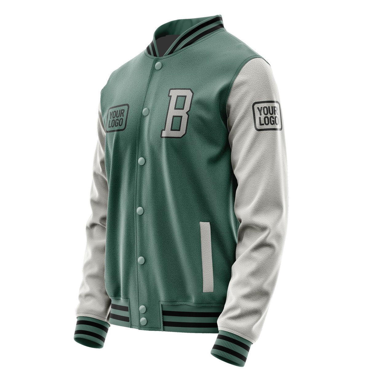 Custom Blue Green Gray Jacket JA272704271717040417