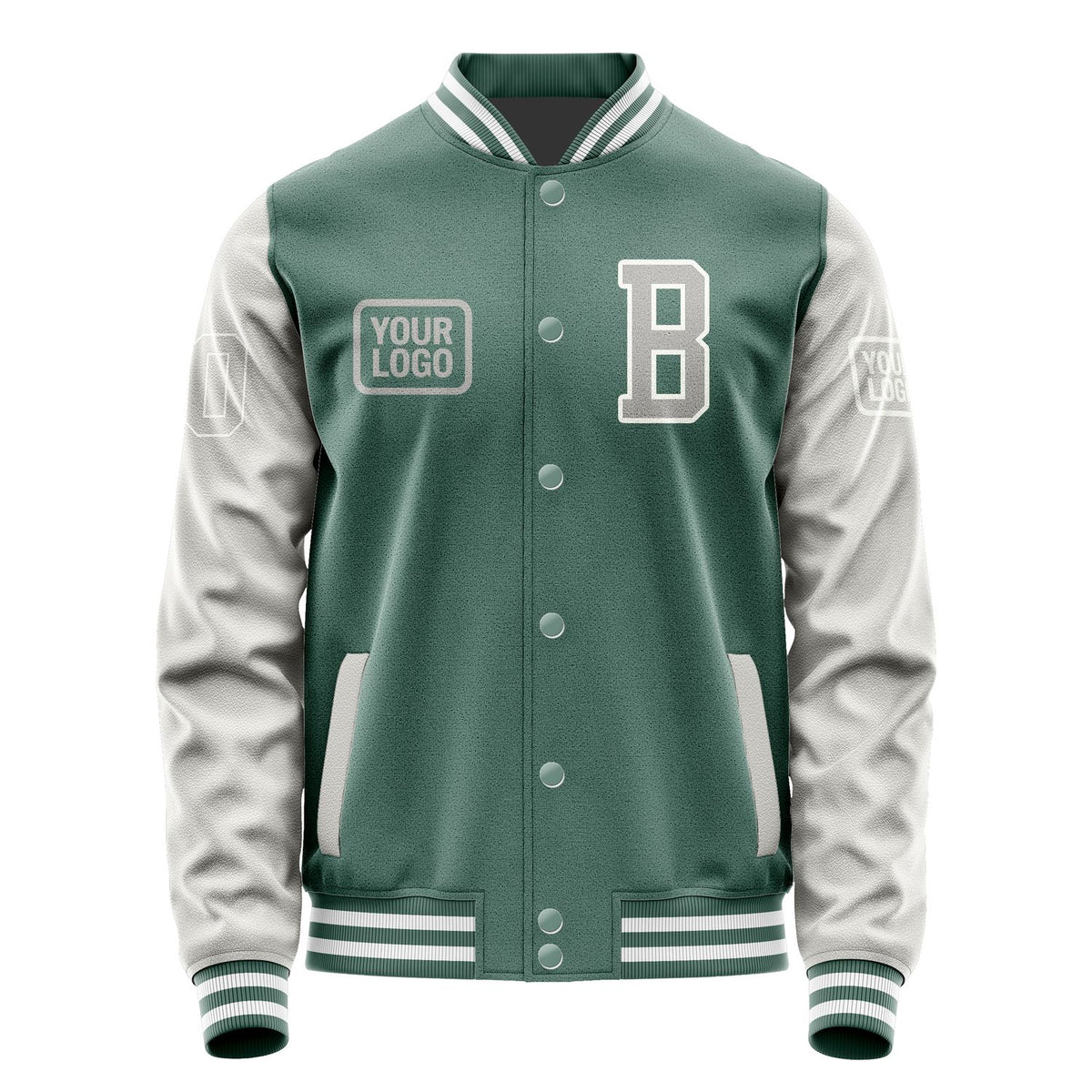 Custom Blue Green Gray Jacket JA272704271818040418