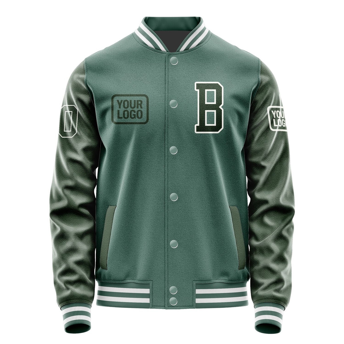 Custom Blue Green Dark Green Jacket JA272706271818060618