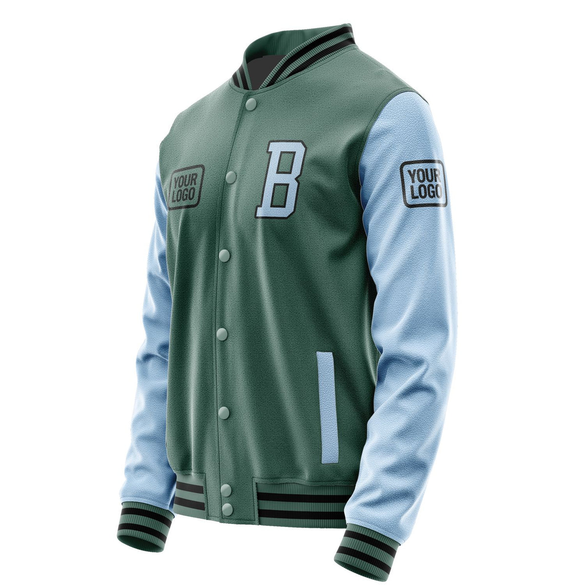 Custom Blue Green Light Blue Jacket JA272708271717080817