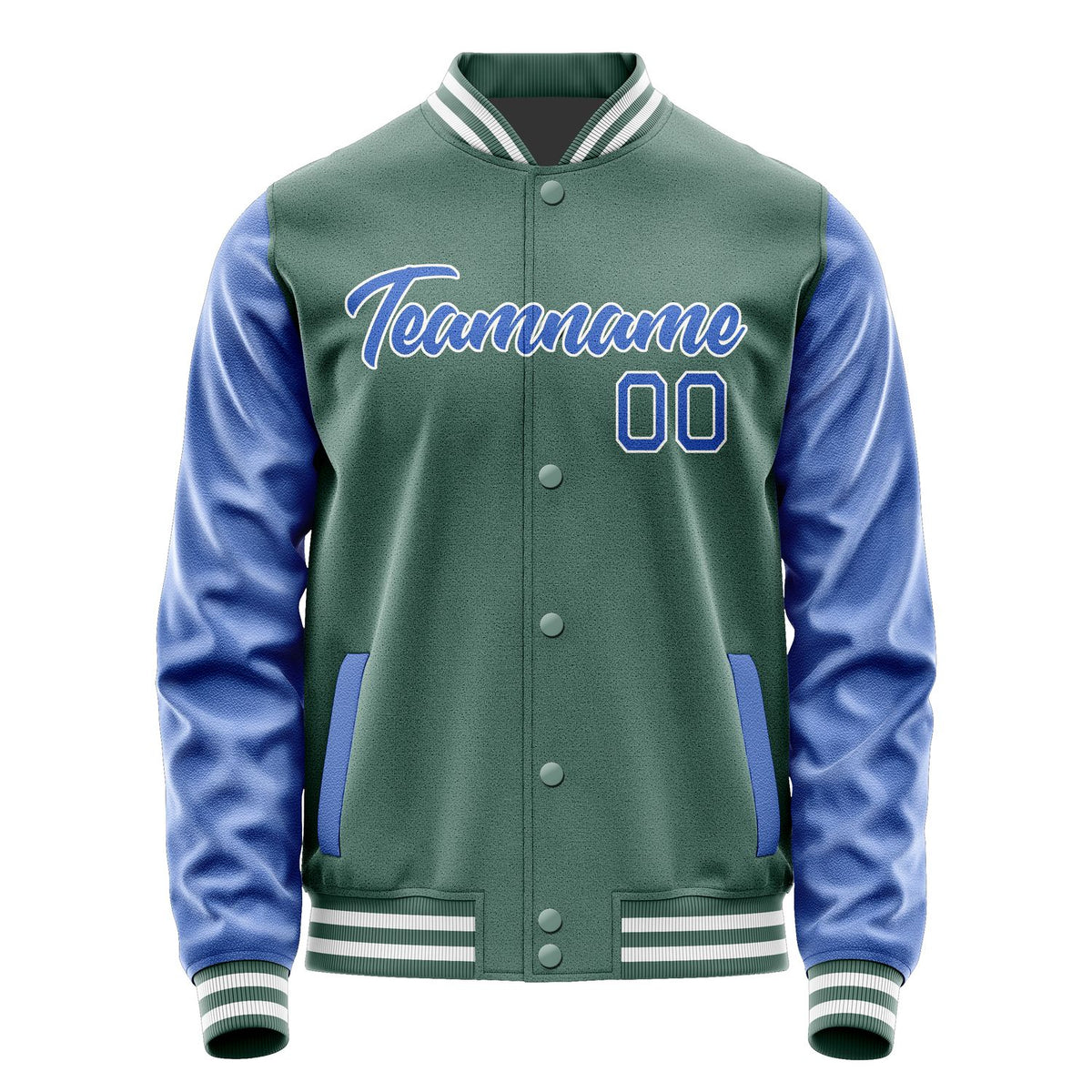 Custom Blue Green Sky Blue Jacket JA2727092718B21809