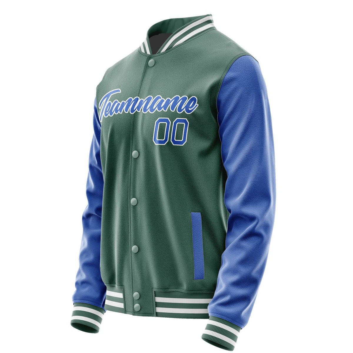 Custom Blue Green Sky Blue Jacket JA2727092718B21809