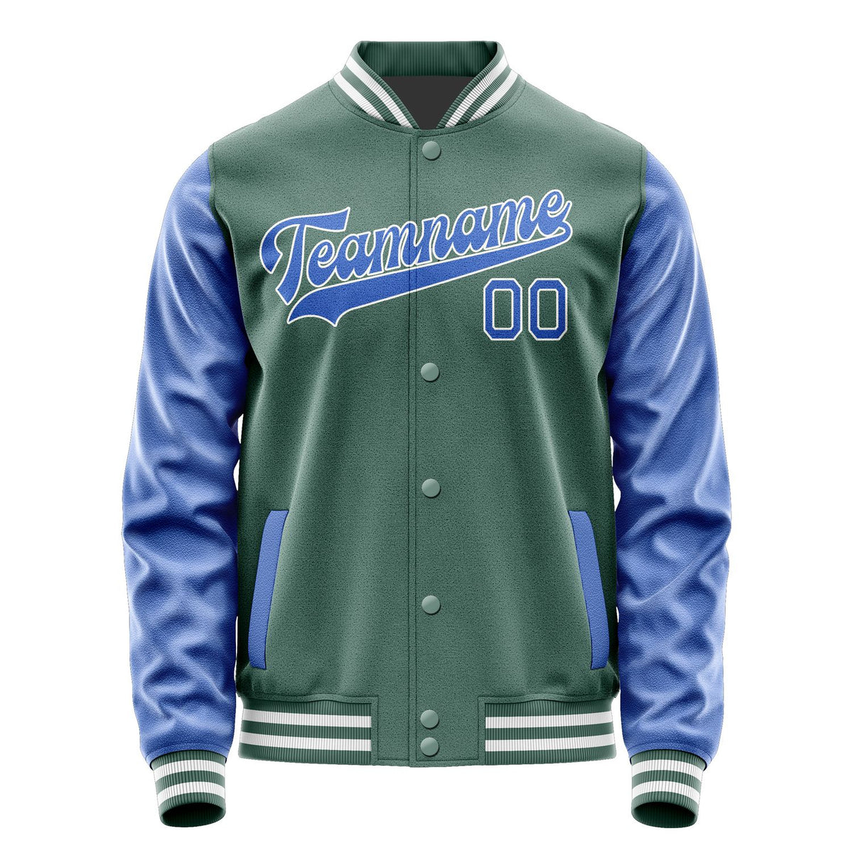 Custom Blue Green Sky Blue Jacket JA2727092718B31809