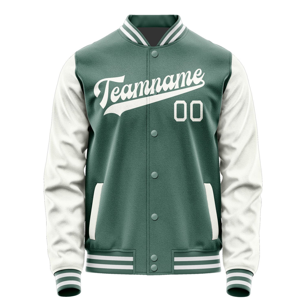 Custom Blue Green White Jacket JA2727182718B31818