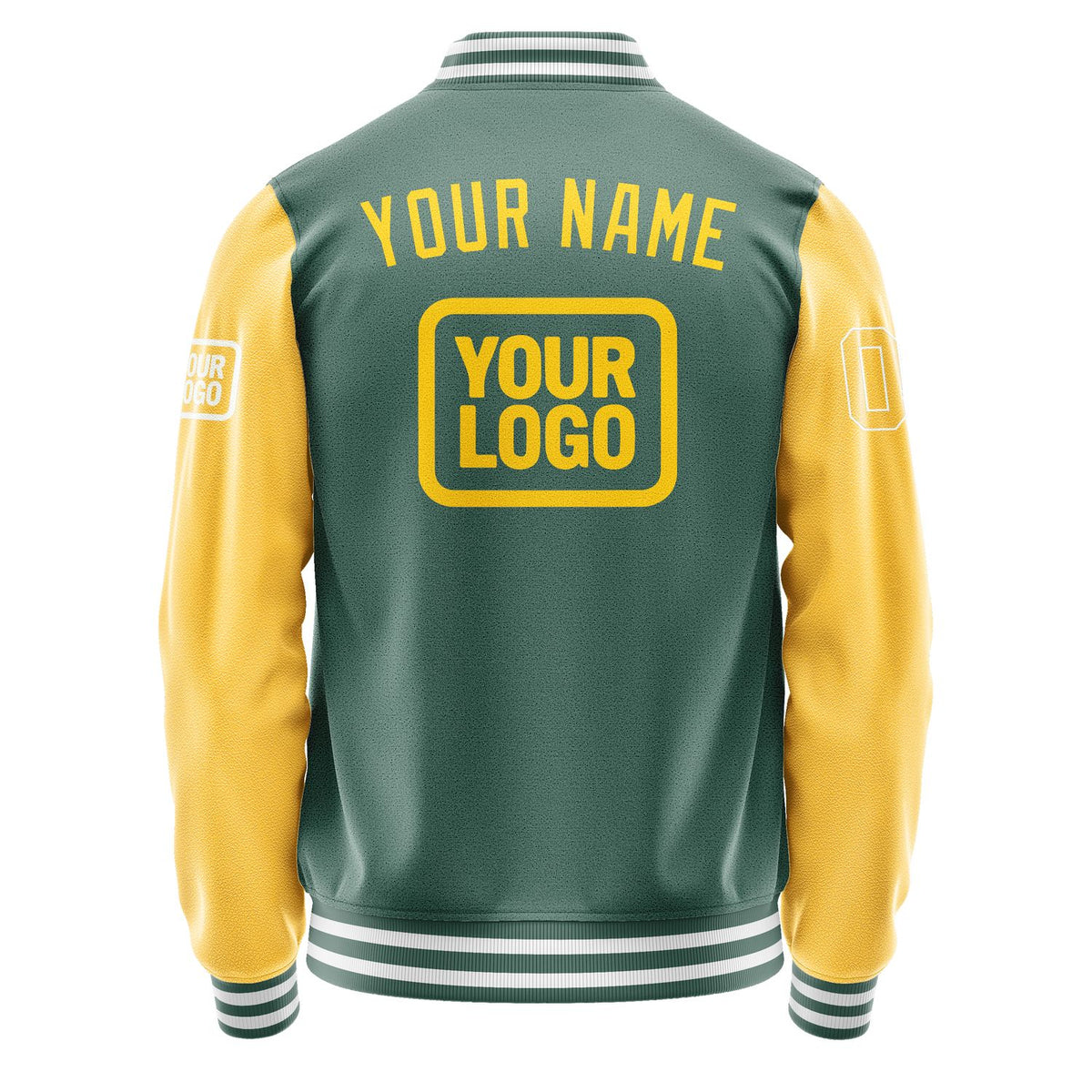 Custom Blue Green Gold Jacket JA272730271818303018