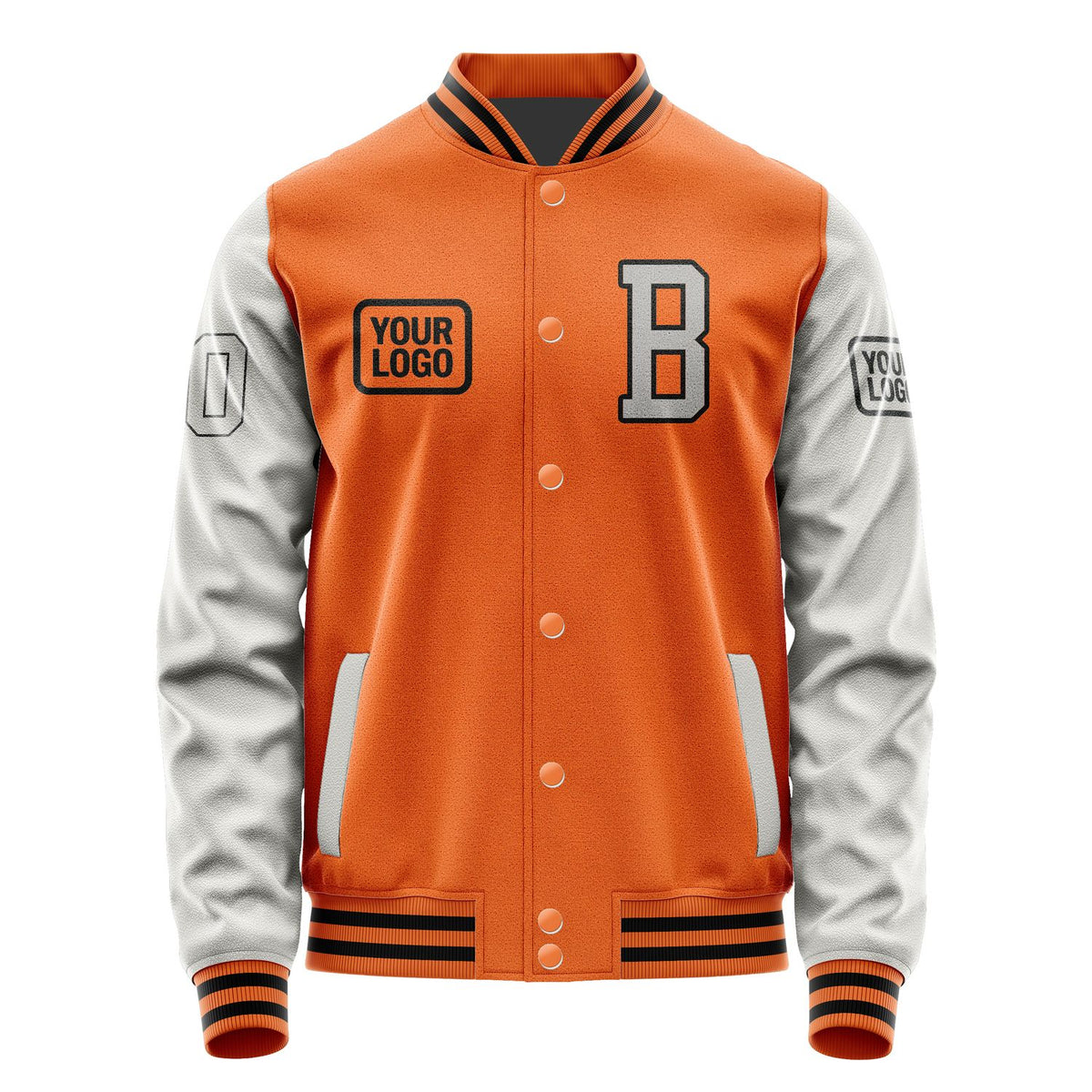 Custom Orange Gray Jacket JA282804281717040417