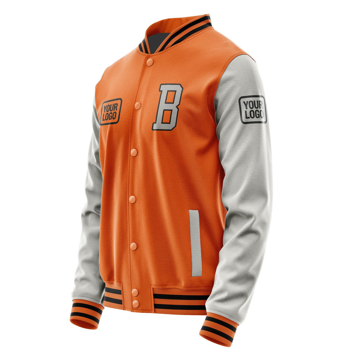 Custom Orange Gray Jacket JA282804281717040417