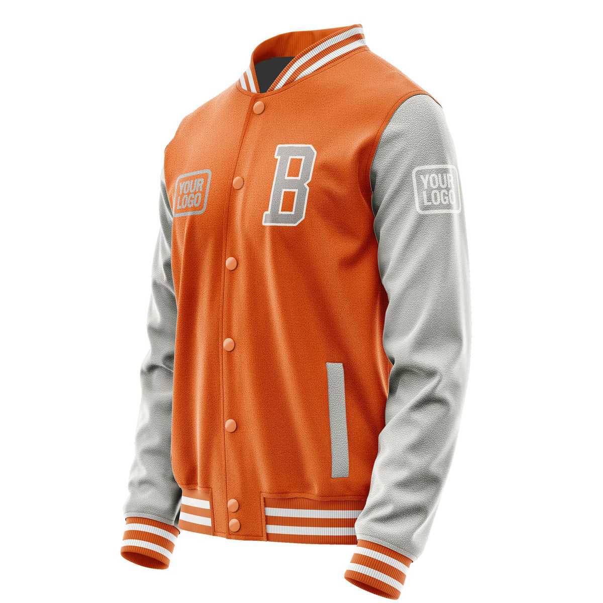 Custom Orange Gray Jacket JA282804281818040418