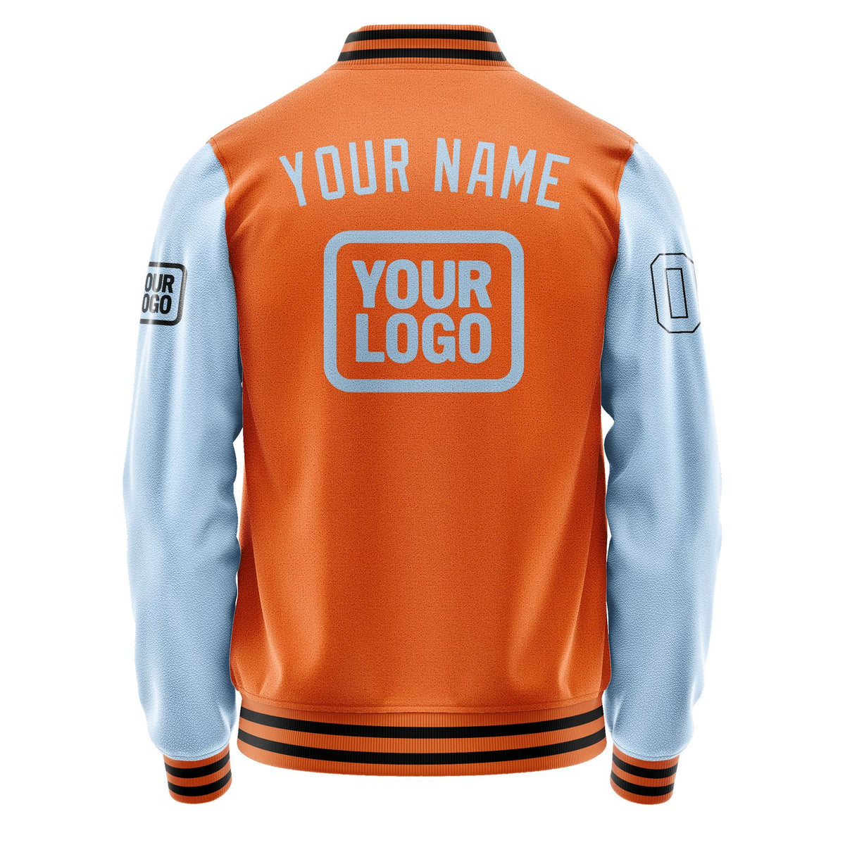 Custom Orange Light Blue Jacket JA282808281717080817