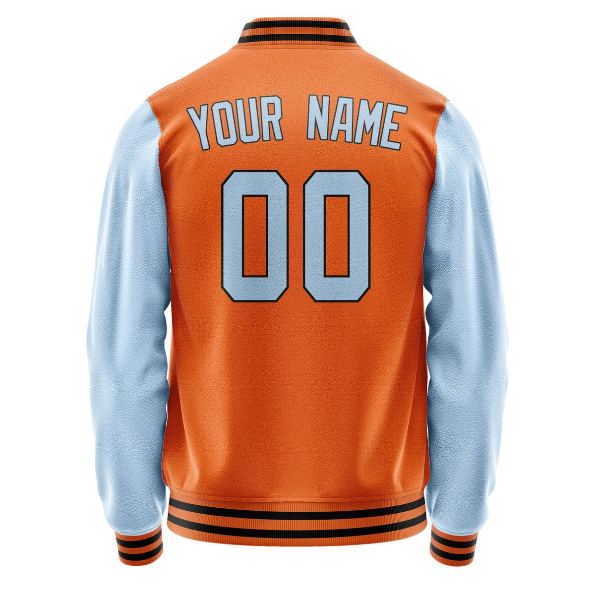 Custom Orange Light Blue Jacket JA2828082817B31708