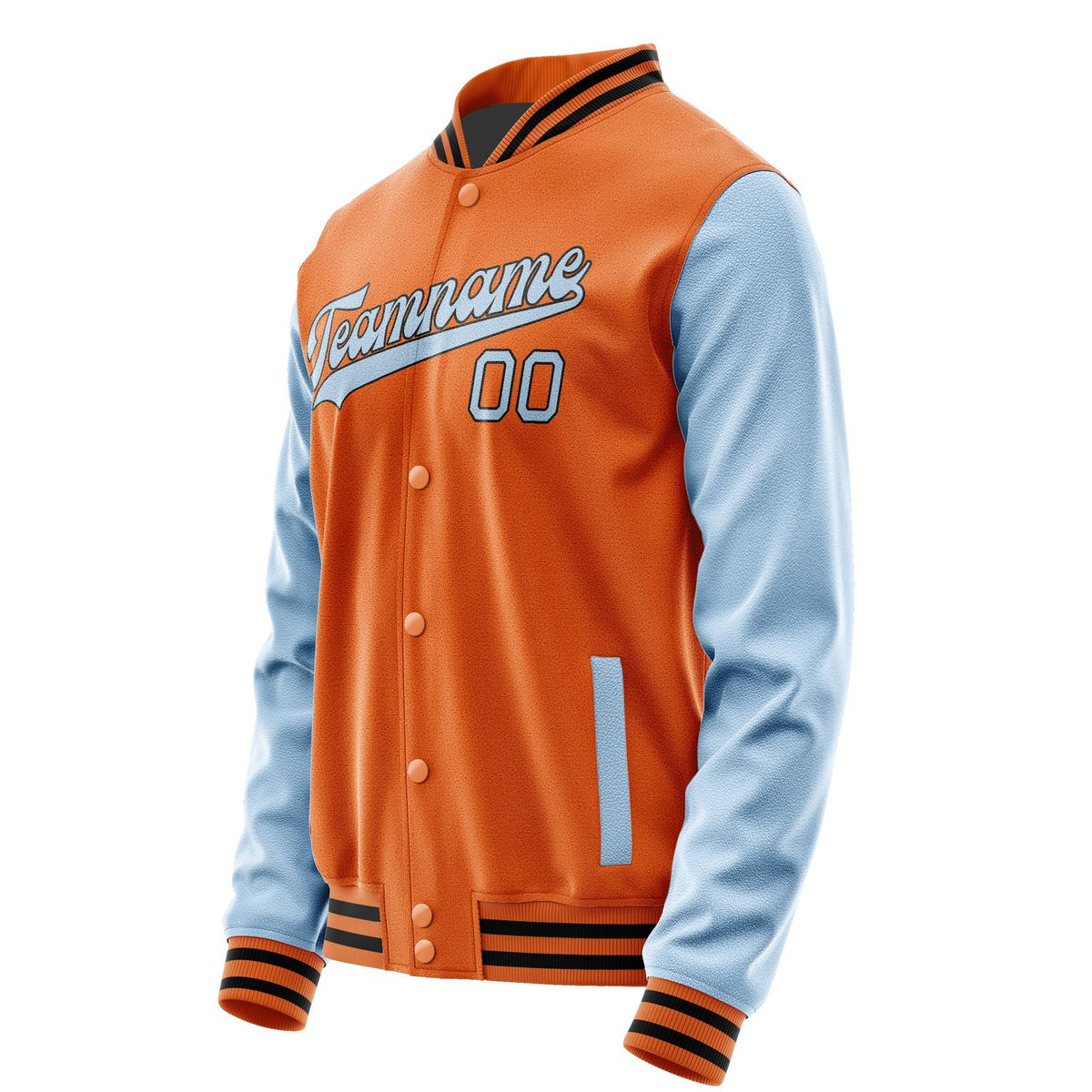 Custom Orange Light Blue Jacket JA2828082817B31708