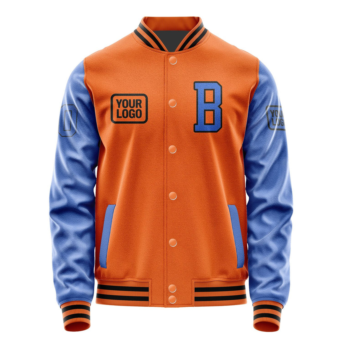 Custom Orange Sky Blue Jacket JA282809281717090917