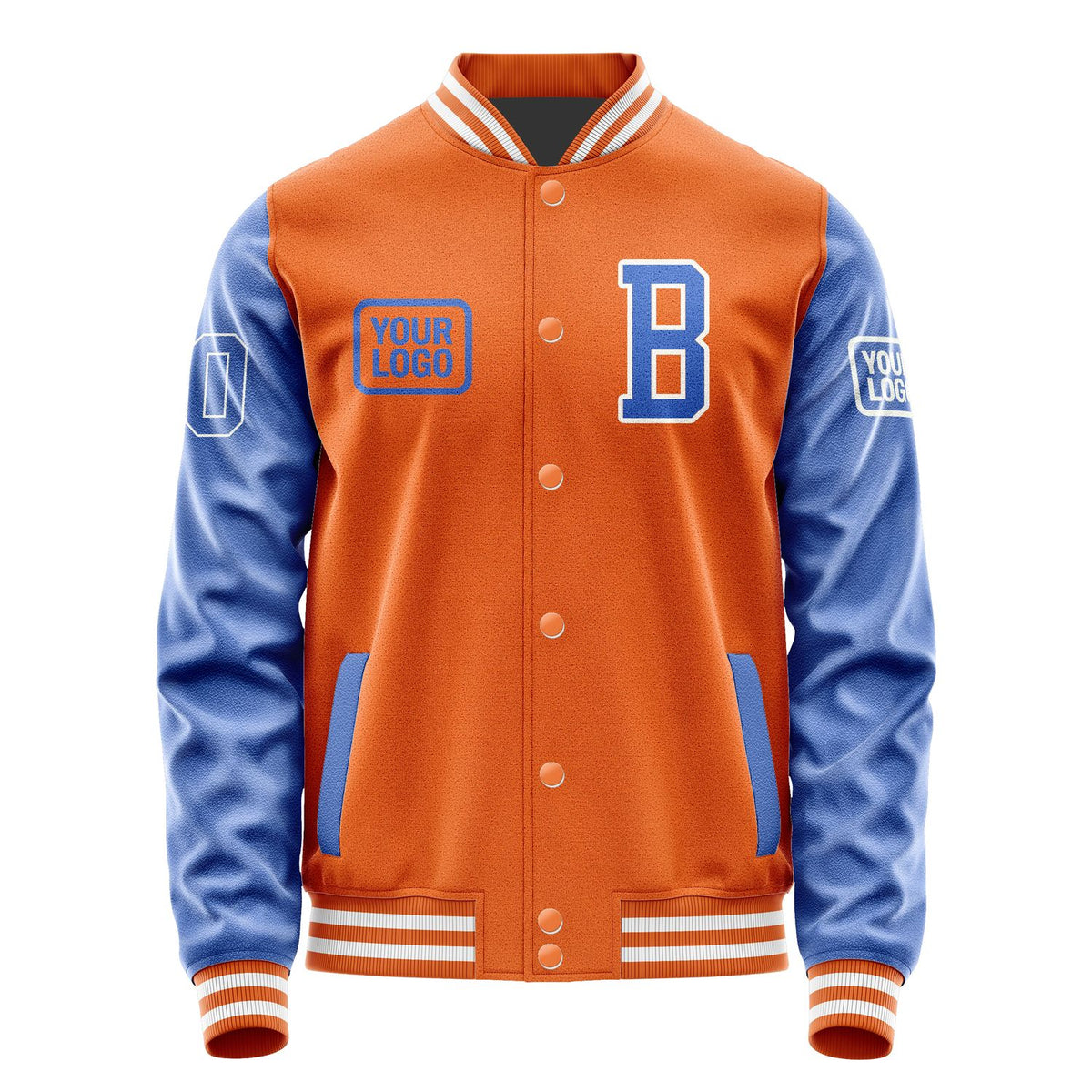 Custom Orange Sky Blue Jacket JA282809281818090918